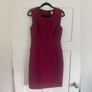 J Crew Sleeveless Burgundy Dress